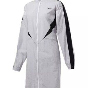 New Reebok Woven Long Sleeve Stirling Grey Bomber Collar 3/4 Length Coat WMN 2X